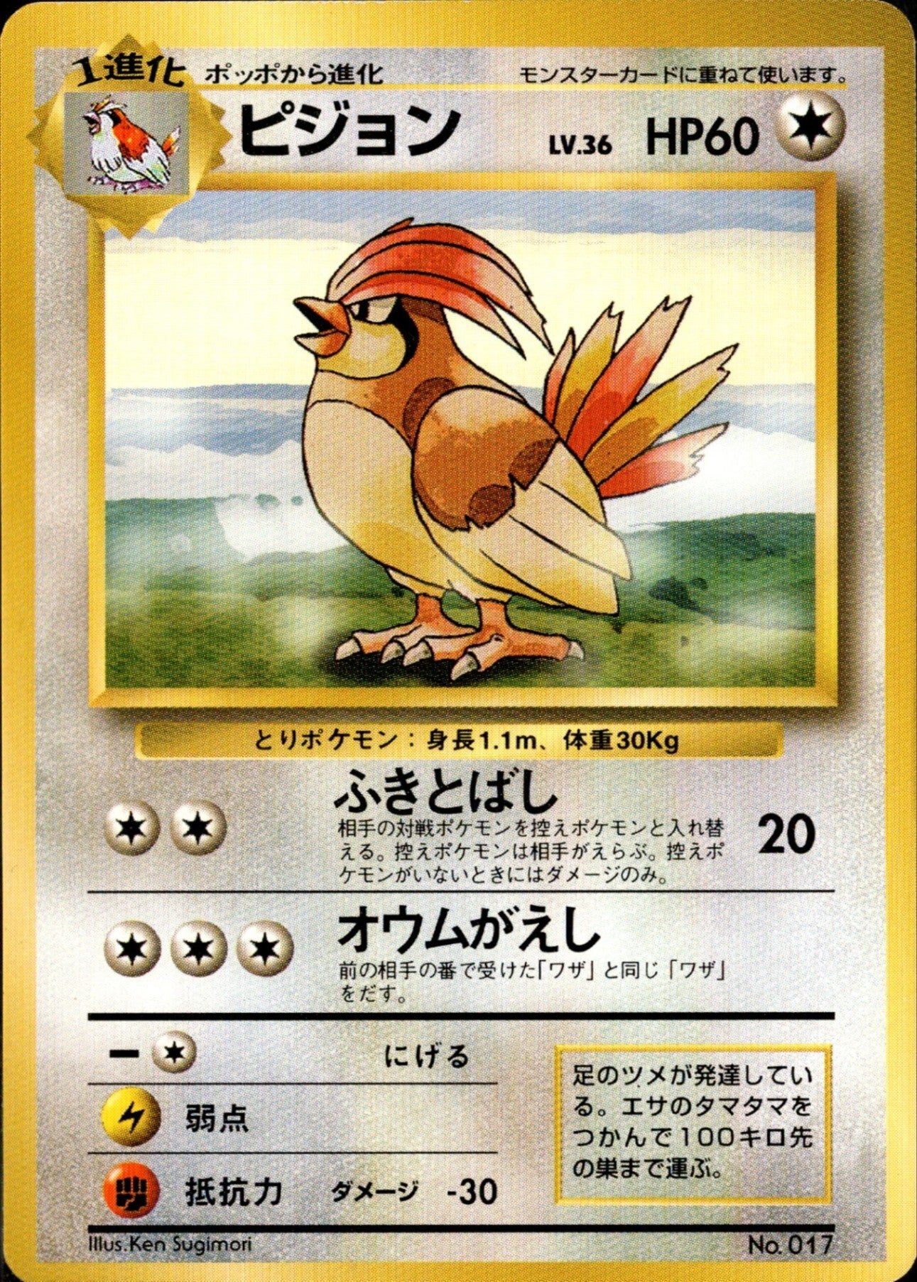 ピジョン 旧裏 初版｜ポケモンカード通販